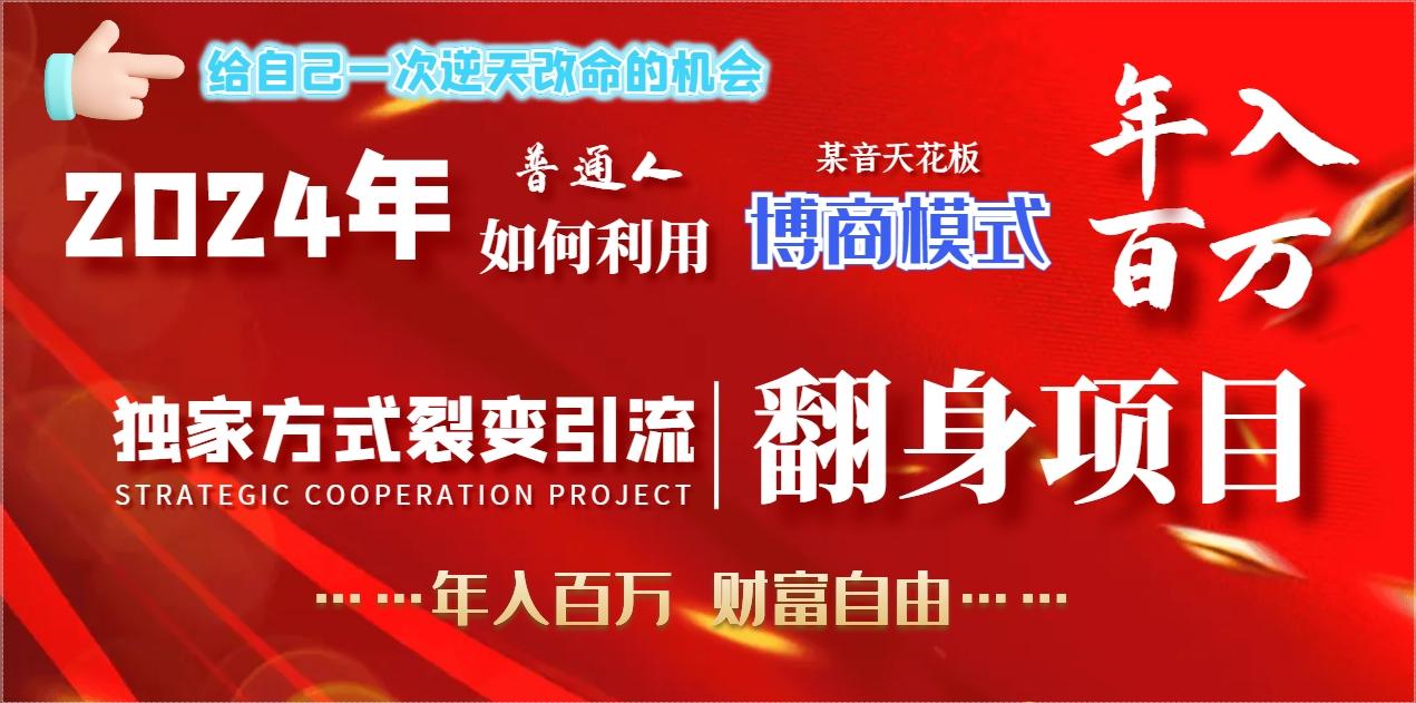 2024年普通人如何利用博商模式做翻身项目年入百万,财富自由-云创网