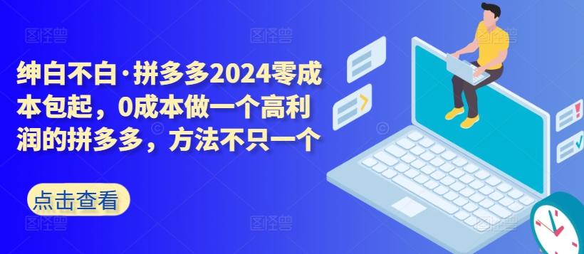 拼多多2024零成本包起,0成本做一个高利润的拼多多,方法不只一个-云创网