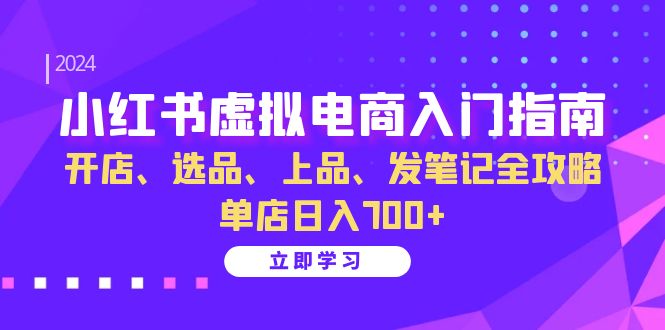 小红书虚拟电商入门指南：开店、选品、上品、发笔记全攻略 单店日入700+-云创网