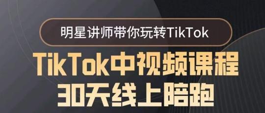 TikTok中视频课程30天线上陪跑，明星讲师带你玩转TikTok-云创网