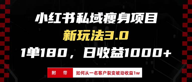 小红书瘦身项目3.0模式，新手小白日赚收益1000+(附从一名客户裂变收益…-云创网