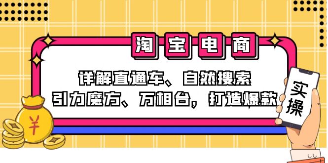 2024淘宝电商课程：详解直通车、自然搜索、引力魔方、万相台，打造爆款-云创网