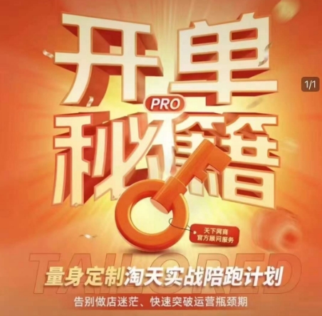 淘宝开单秘籍PRO，量身定制淘天实战陪跑计划，告别做店迷茫、快速突破运营瓶颈期-云创网
