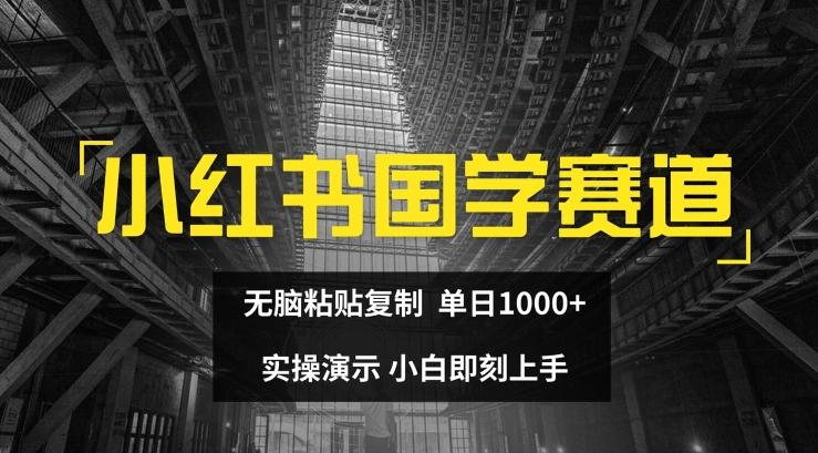 小红书国学赛道，无脑粘贴复制，单日1K，实操演示，小白即刻上手【揭秘】-云创网