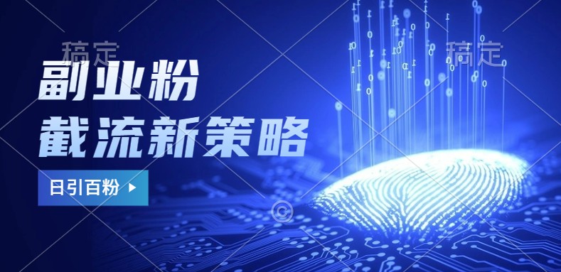 副业粉截流玩法与更新，不废号， 不封号。日引100+-云创网